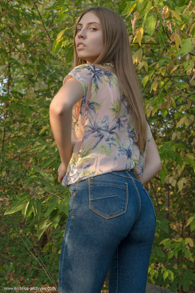 Catalina Teases In Sheer Dress Outdoors With Spread Legs And Barefoot Allure - Photo 20