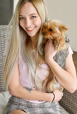 Horny Teen Lily Playing With Huge Dildo