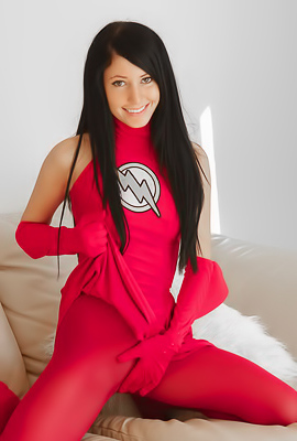 Catie Minx In Erotic Flash Costume