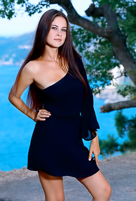 Martina Mink Curvy Figure Is Perfectly Showcased By A Chic Little Black Dress
