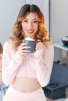 Camila Cream Unzips Her Top To Cover Her Cute Little Nips With Whipped Cream