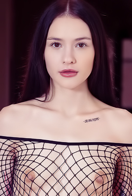 Matty Enjoying Erotic Masturbation With Fishnet And Ass Play