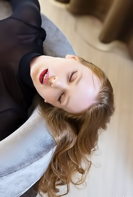 Vicki Wade Reveals Herself Slowly On Chair, Toying With His Desire