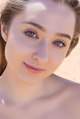 Bozhenas Silk Bodysuit Rides Up, Teasing Chest, Lingerie Glances in the Desert Heat
