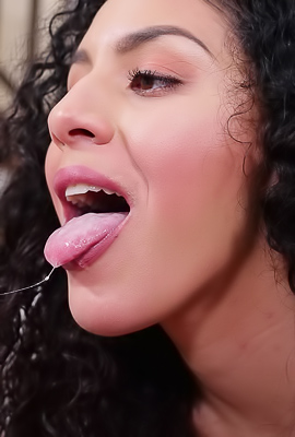 Liv Serves Up a Mouthful of Smooth Pleasure, Throat Deep and Lips Wet