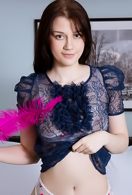 EnidS Sheer Chemise Reveals Her Hairy Pussy on the Bed